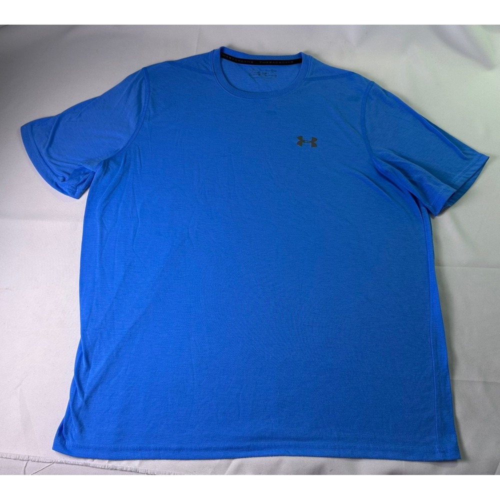 Under Armour XL Blue‎ Threadborne Training Shirt Crew Neck Athletic Performance